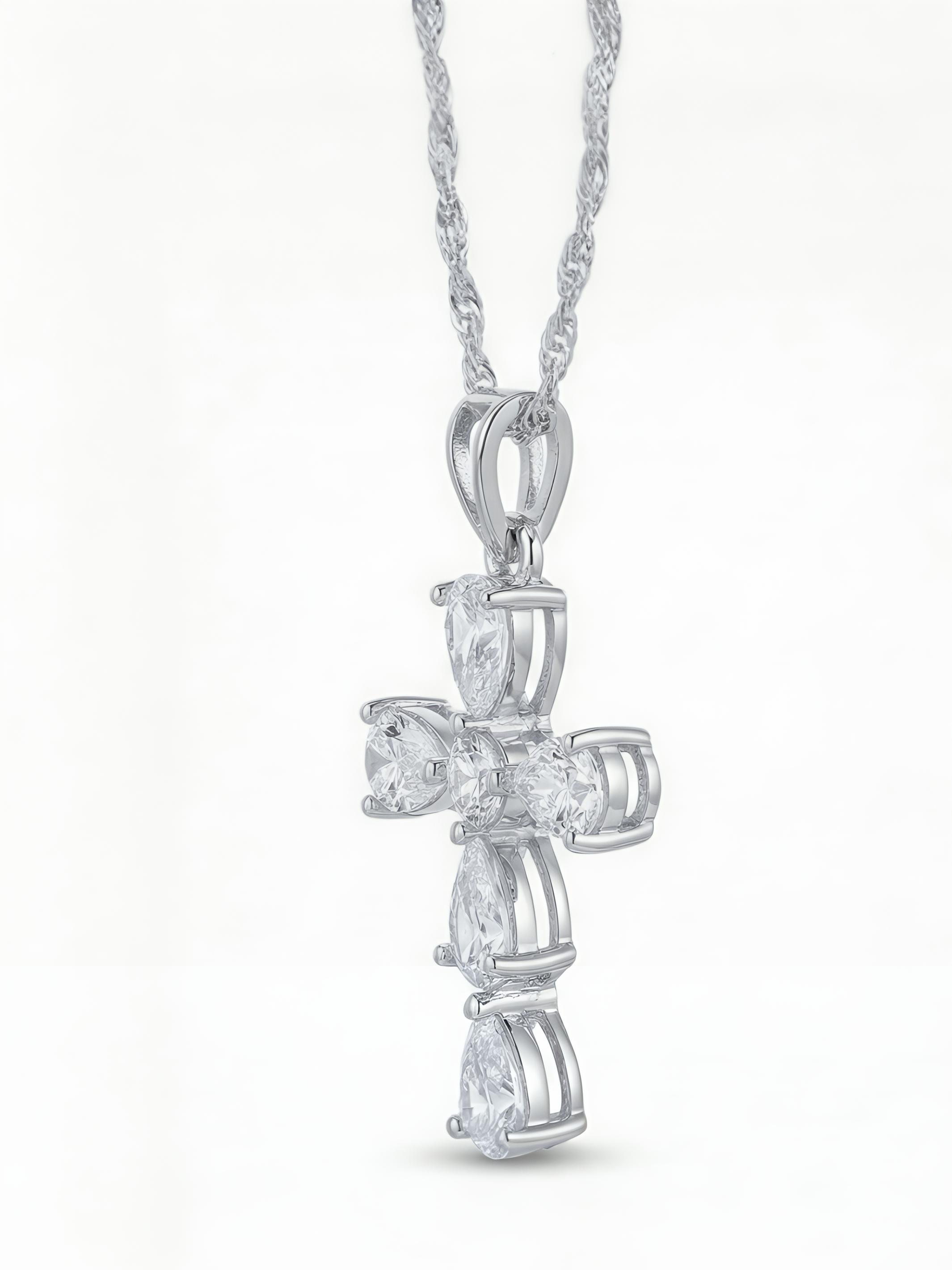 Sterling Silver Cross with Jesus Pendant
