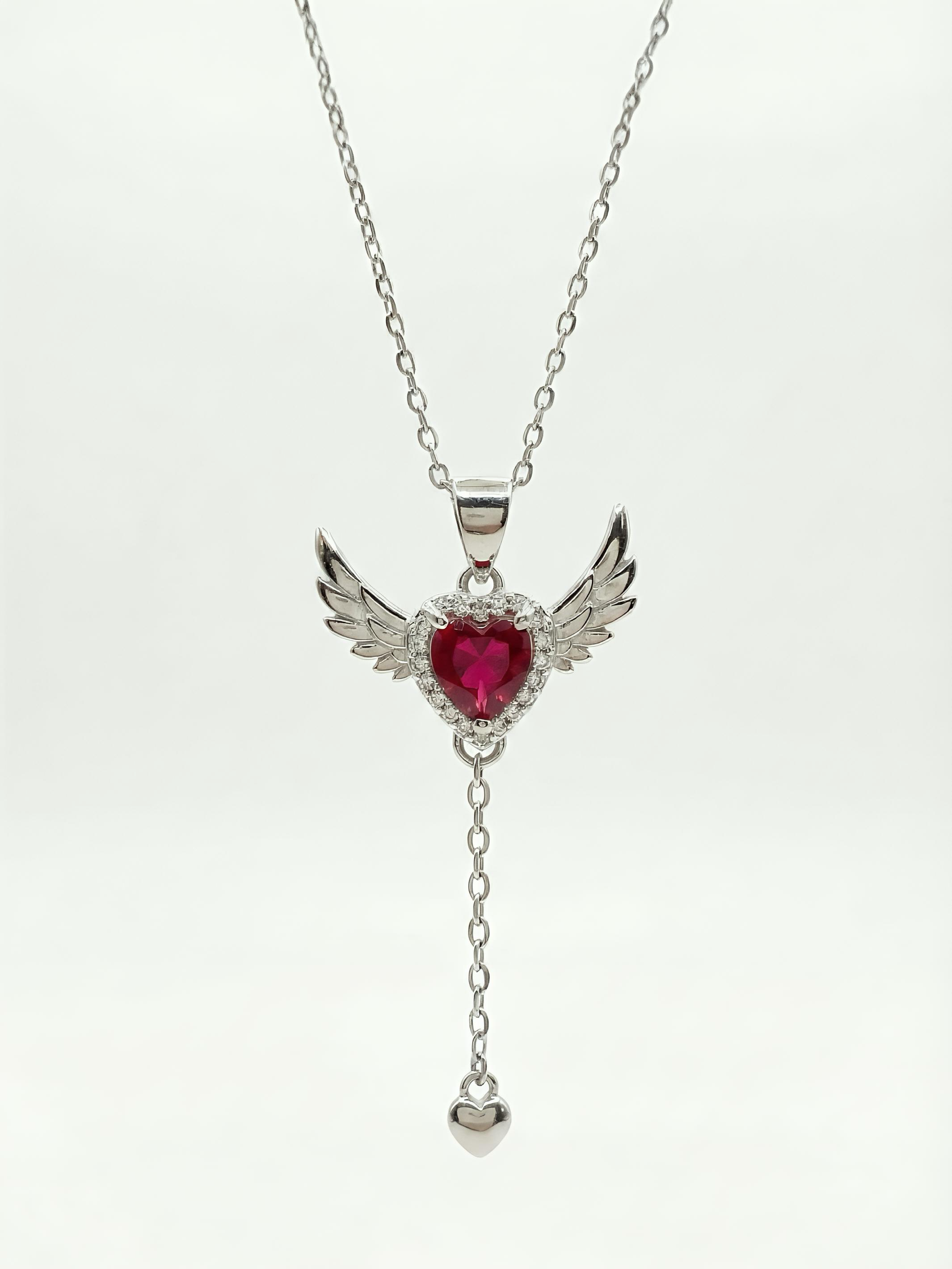Angel Wing Heart Pendant