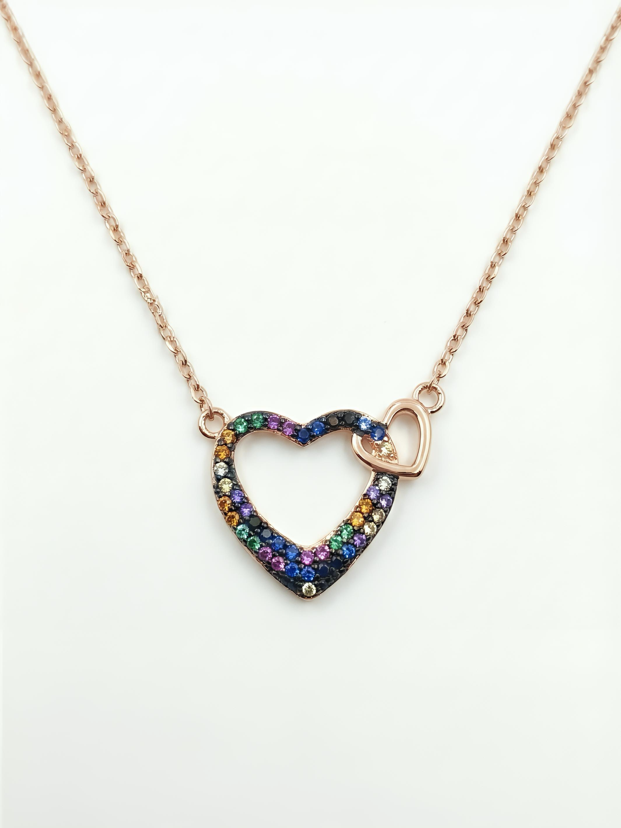 Rainbow Heart Pendant