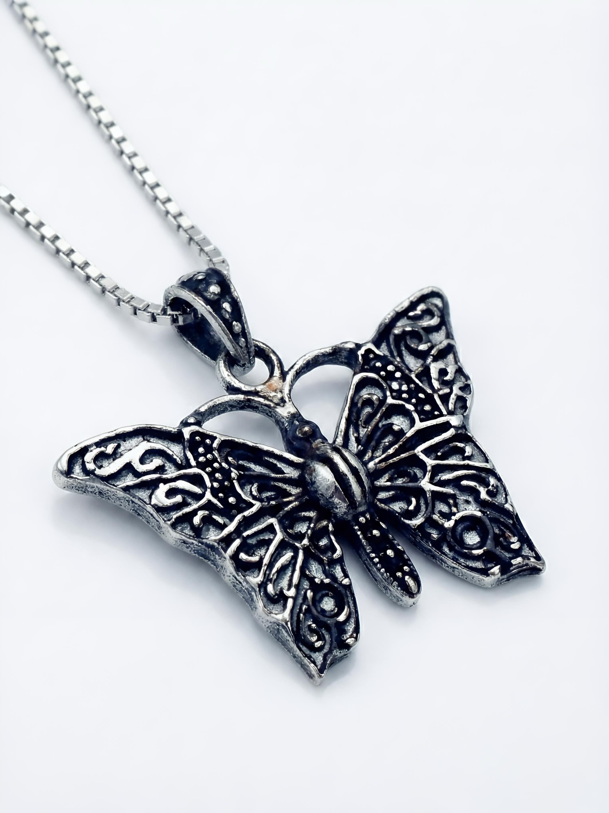 Butterfly Pendant With Chain