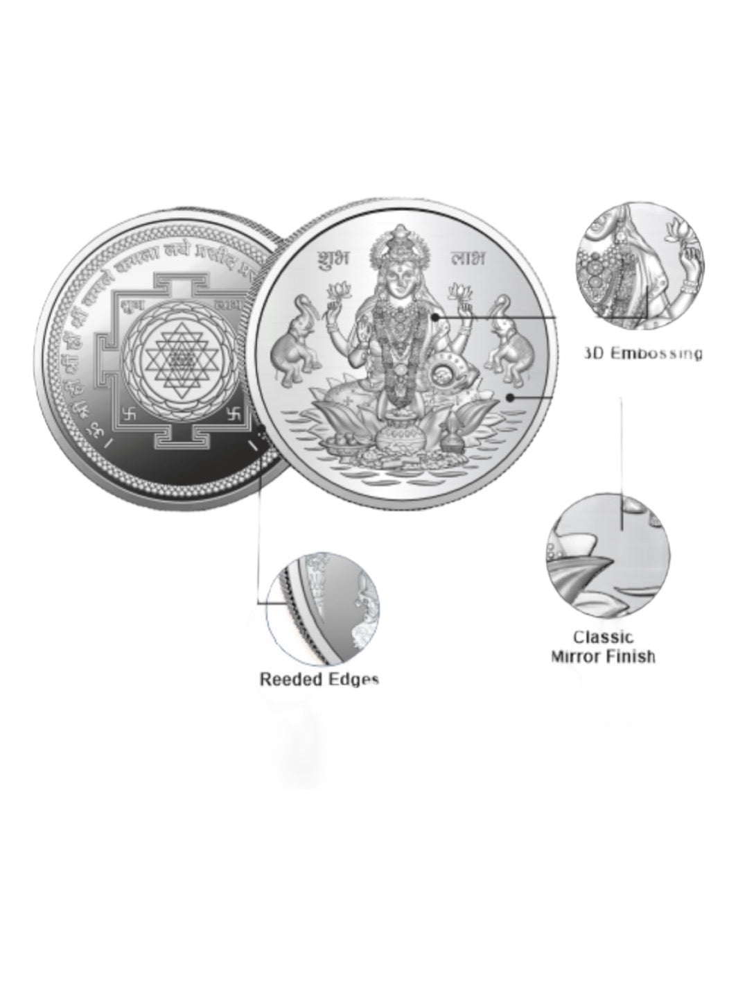 LAKSHMI 999.0 SILVER COIN - PSA Jewels