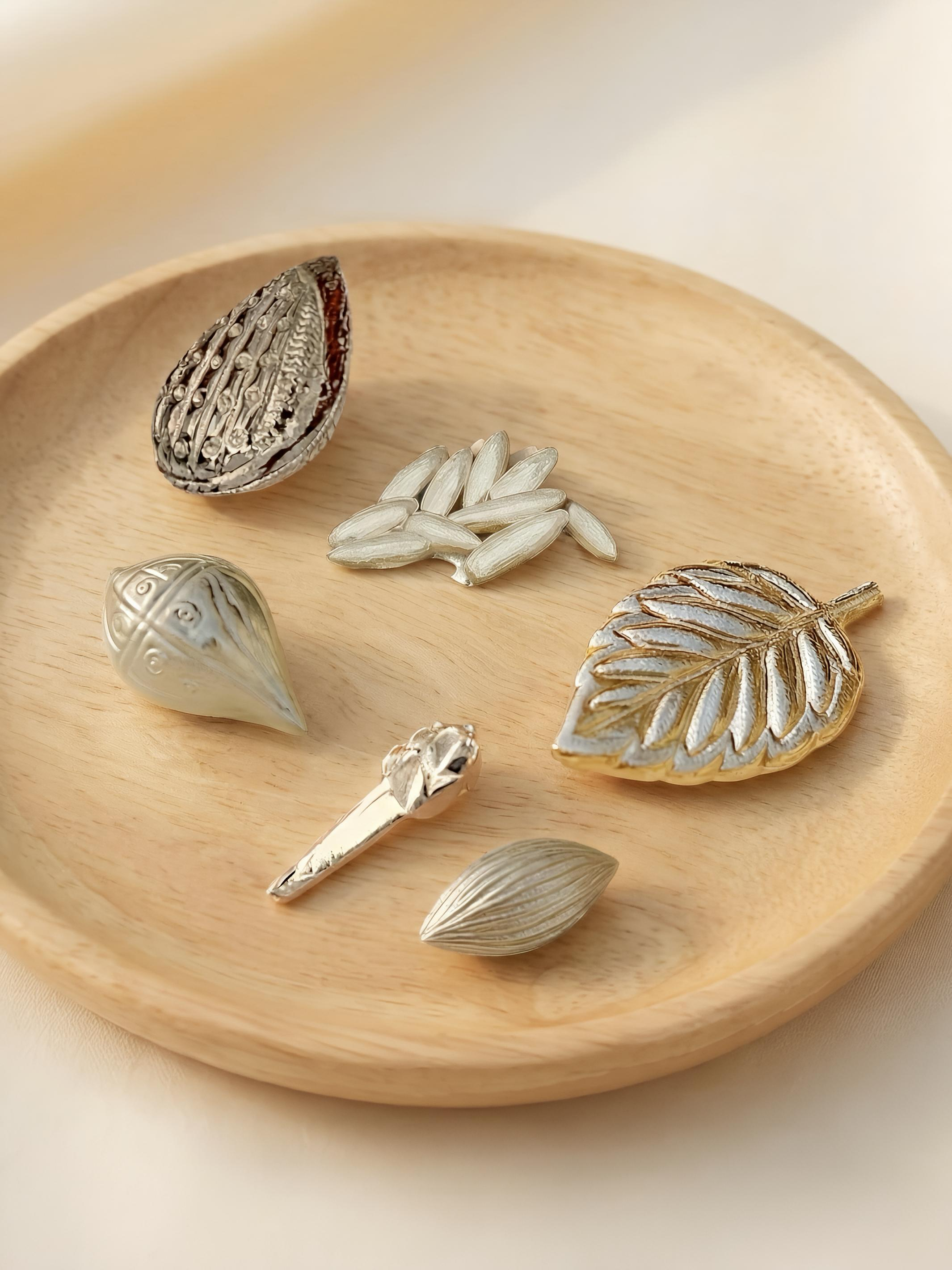 Temple Offering Mini Pure Silver Hamper / Gift Box