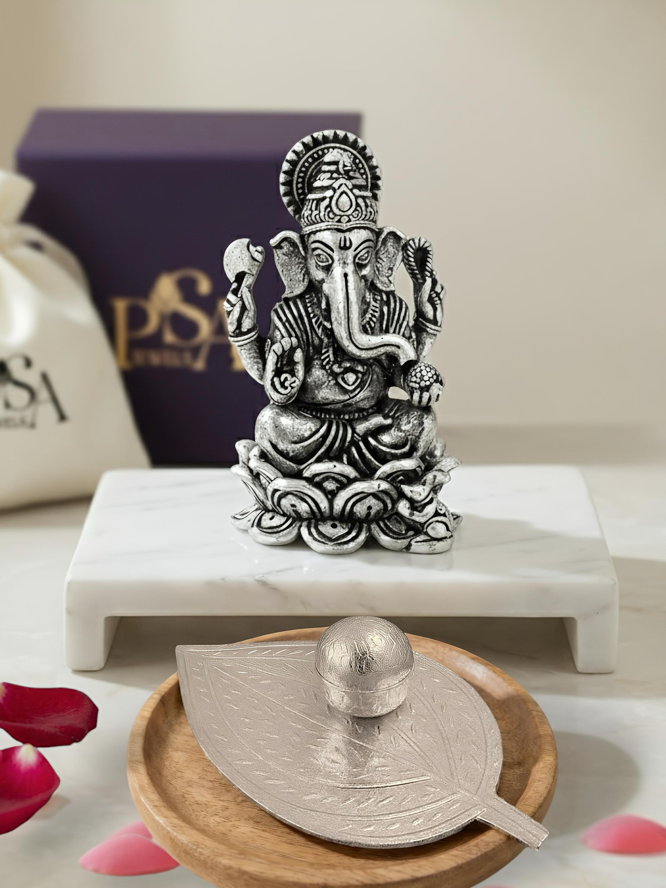 Ganesh’s Pooja Essentials Pure Silver Mini Hamper / Gift Box