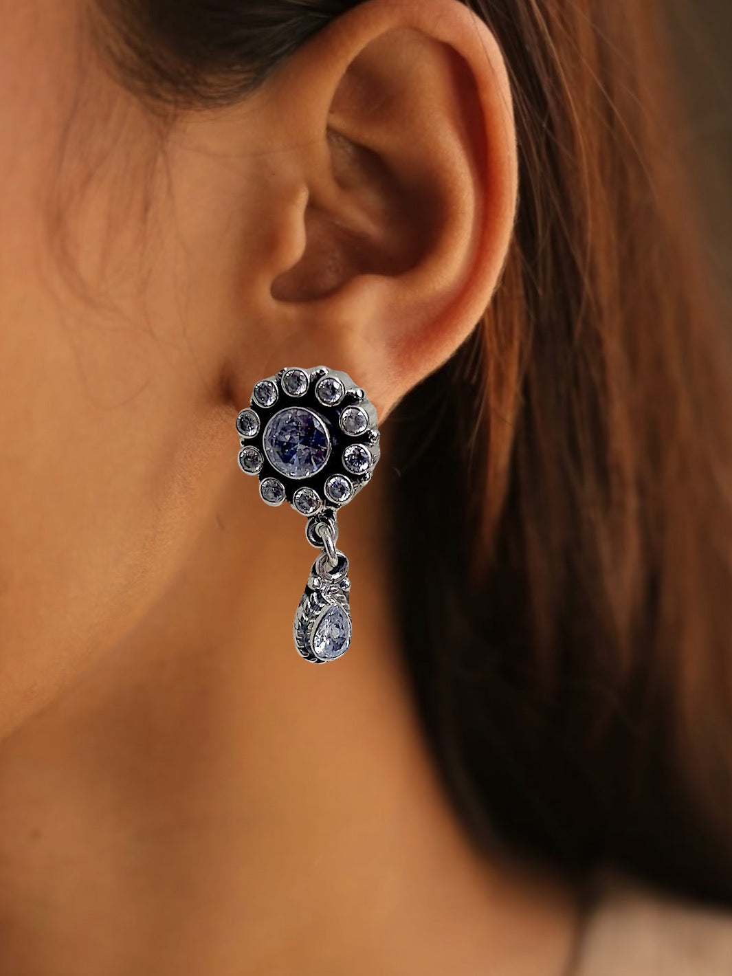 Multi Stone Dangling Earring - PSA Jewels