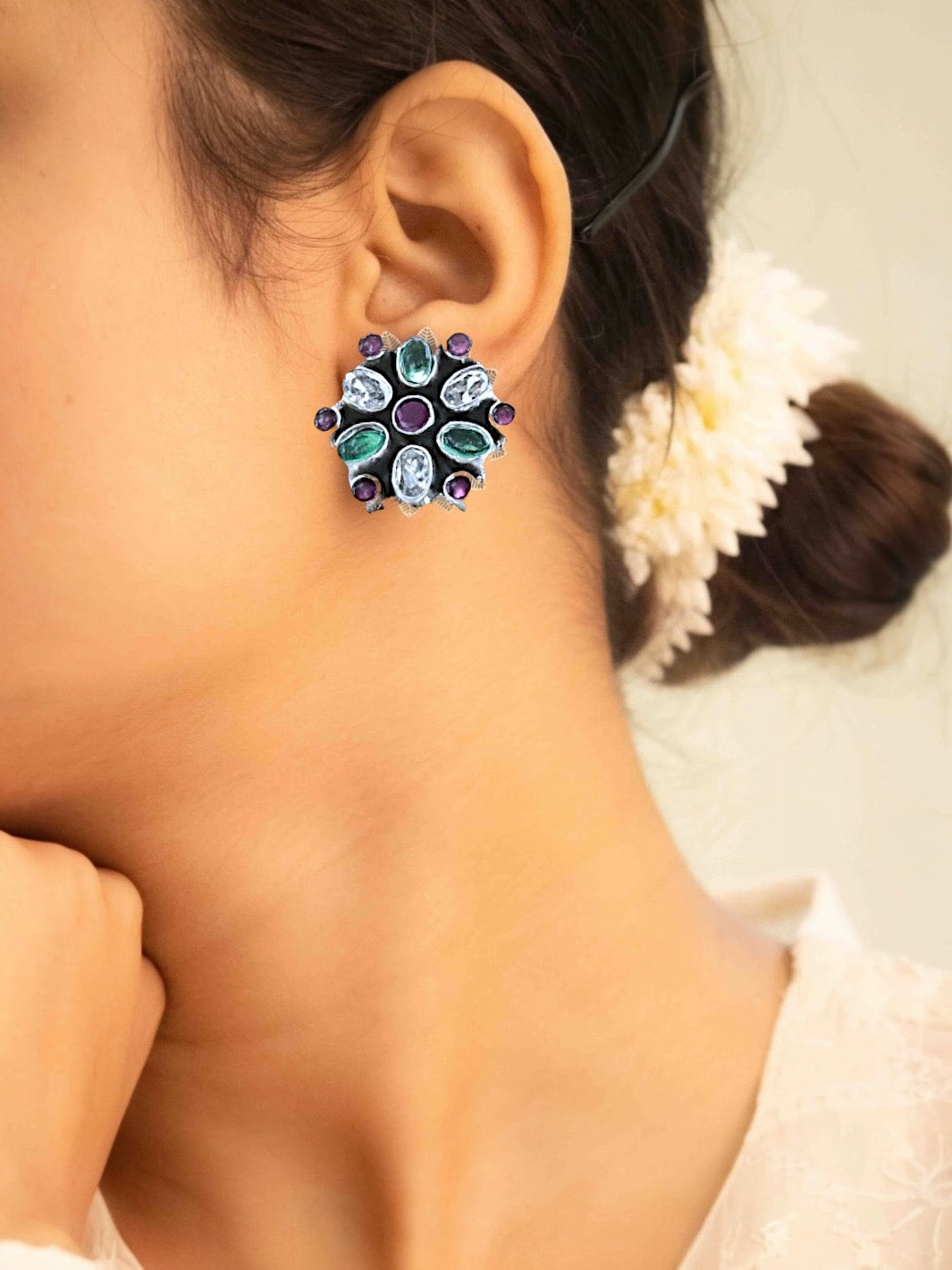 Multi Colorful Floral Earring - PSA Jewels