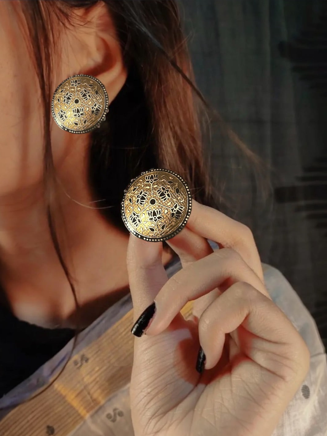 Vintage Style Yellow Enamel Earring - PSA Jewels