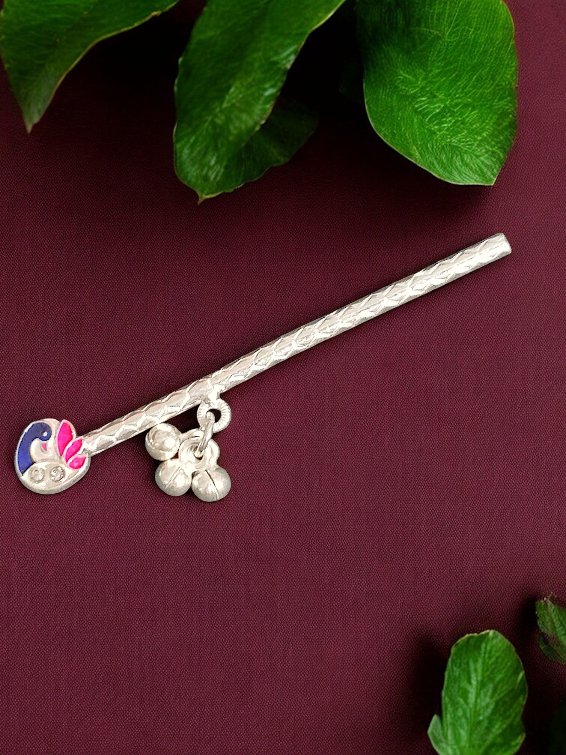 Pure Silver Handmade Peacock Tiny Flute