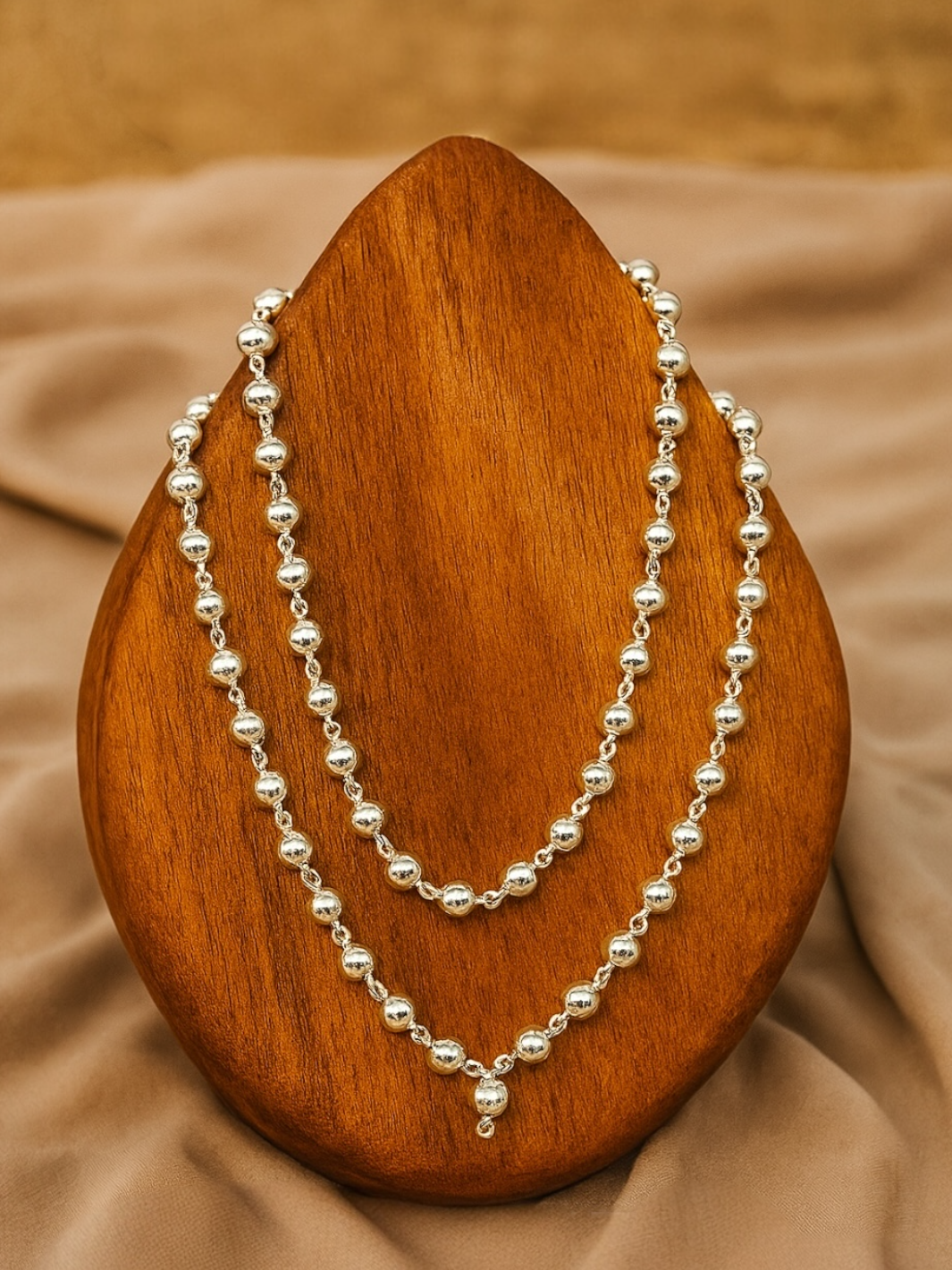 Solid beads chain Japp Mala (108+3 beads)