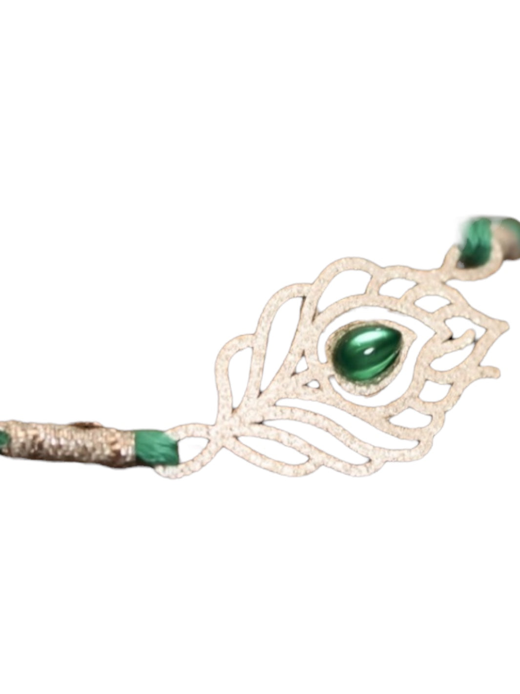 Auspicious Krishna’s Grace Pure Silver Rakhi